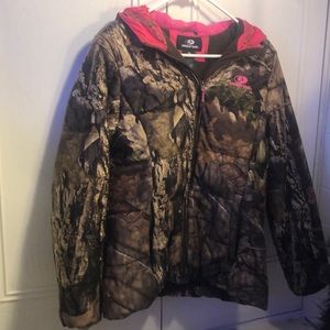 Mossy Oak camouflaged coat